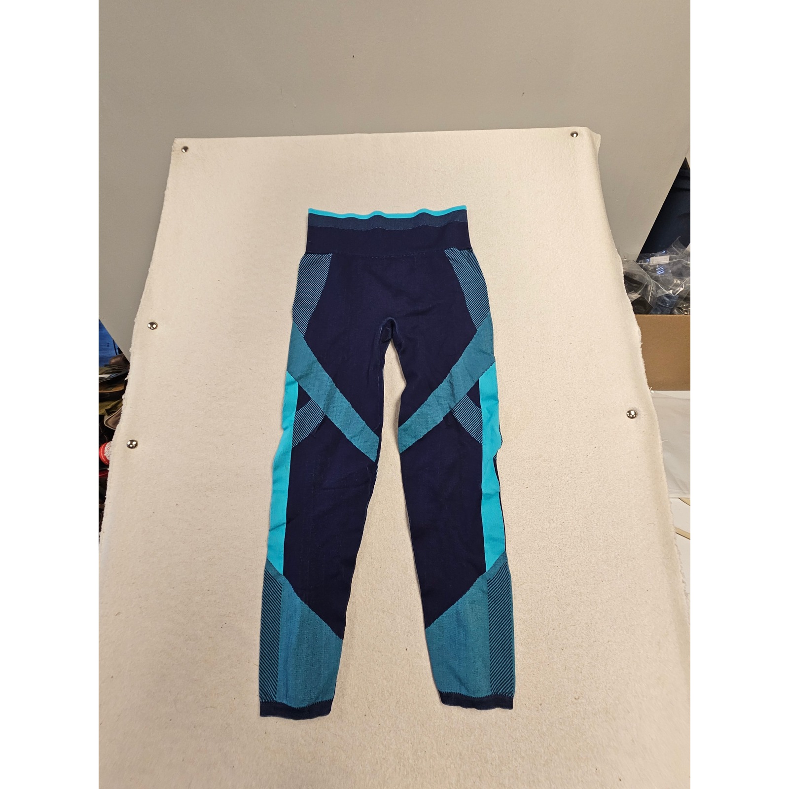 Pink Victorias Secret Cool & Comfy Seamless Leggings Navy Teal Blue Large L